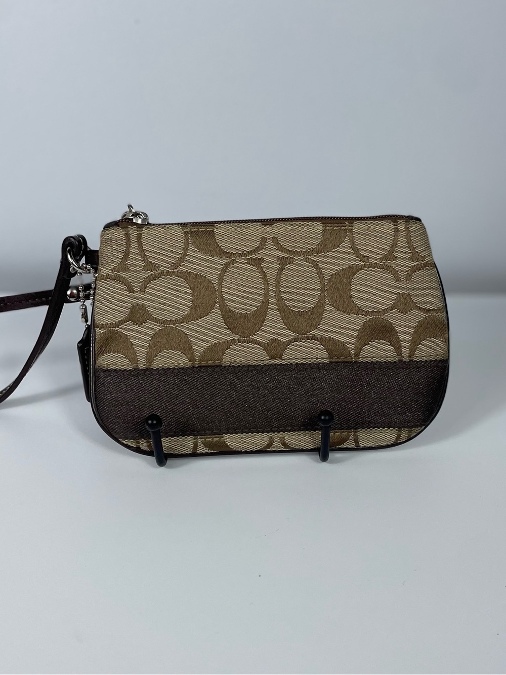 Coach Y2K Signature Stripe Wristlet